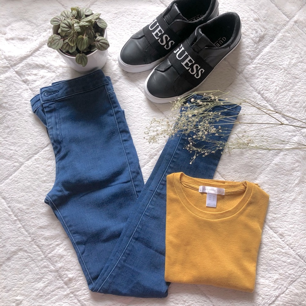 2 for 25❗️Ribbed Mustard Coloured Crop Top